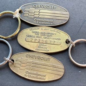 CHEVROLET🎄Vintage Brass Keychains OR Ornament